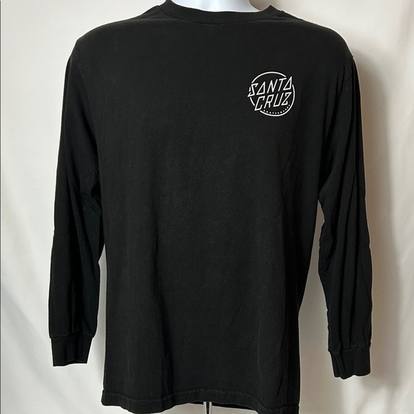 Santa Cruz Skateboards Black Long Sleeve T-shirt Mens Size Medium Graphics Skate - Picture 1 of 5